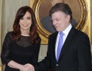 Cristina Fernández se reunió con su par de Colombia, Juan Manuel Santos