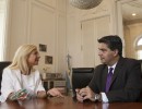 El jefe de Gabinete se reunió con la embajadora de Italia