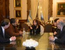 La Jefa de Estado recibió a trabajadores y empresarios de la construcción