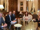 La Jefa de Estado recibió a directivos de Cervecería Quilmes