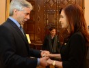 La Jefa de Estado recibió al vicepresidente de Bolivia