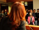 “Como Presidenta me veo en la obligación de cuidar las reservas”, dijo la Jefa de Estado en Harvard