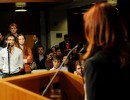 “Como Presidenta me veo en la obligación de cuidar las reservas”, dijo la Jefa de Estado en Harvard