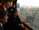 “El camino es la unidad”, aseguró Cristina Fernández al dejar inaugurado el tren que une Argentina y Uruguay