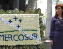La Presidenta rindió homenaje a Simón Bolívar, junto a sus pares del Mercosur, en Caracas