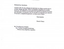 Carta de Barack Obama deseándole una pronta recuperación a la Presidenta