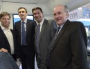 Kicillof, Randazzo, Capitanich y Parrilli en la cabina de una de las nuevas formaciones