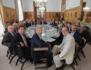 El ministro del Interior en la reunión en la que se firmó el convenio