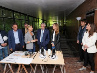 El presidente recorrió las obras de restauración y puesta en valor de un museo histórico en Mar del Plata