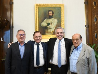  El presidente se reunió con Descalzo, Mussi y Pereyra