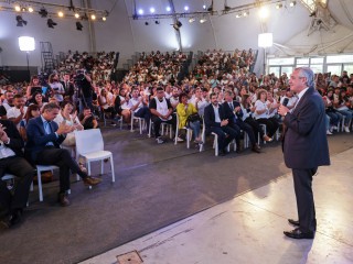 El presidente inauguró la nueva Torre de Desarrollo Académico de la Universidad Nacional de San Martín