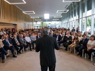 El presidente inauguró la nueva Torre de Desarrollo Académico de la Universidad Nacional de San Martín