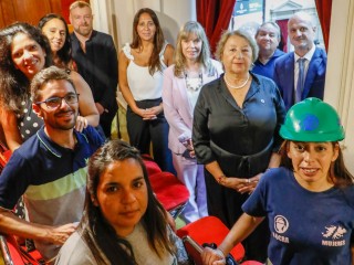 El presidente destacó en su discurso a personas beneficiadas por las políticas del Gobierno nacional