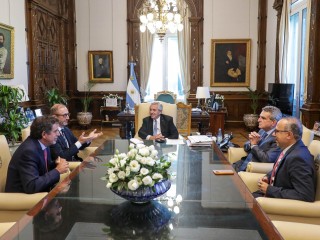 El presidente se reunió con directivos de Bioceres y Adecoagro