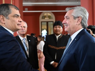 El presidente recibió a las y los miembros del Grupo de Puebla que participarán del III Foro Mundial de Derechos Humanos