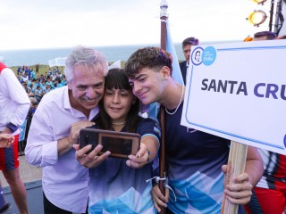 El presidente inauguró los Juegos Nacionales Evita de Playa en Chapadmalal