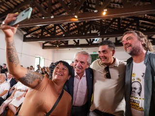 El presidente firmó el compromiso Ni un pibe, ni una piba menos por la droga, en Luján