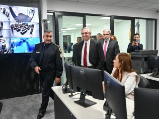 El presidente Alberto Fernández participó de la presentación del nuevo 911 Federal