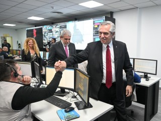 El presidente Alberto Fernández participó de la presentación del nuevo 911 Federal