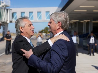 El presidente llegó a Santa Rosa para inaugurar el primer Centro Territorial Integral de Políticas de Género y Diversidad de La Pampa