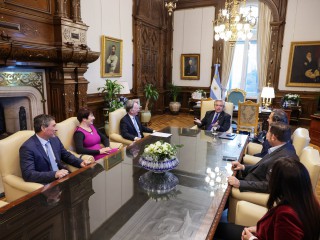 El presidente se reunió con el titular de la Cámara de la Construcción, Gustavo Weiss