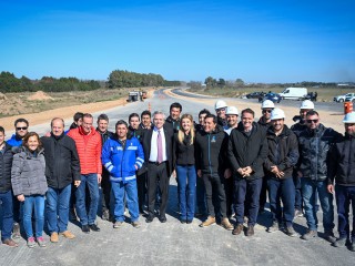 El presidente recorrió las obras de la nueva Variante Cañuelas que conectará la Autopista Ezeiza-Cañuelas con la Ruta Nacional 3