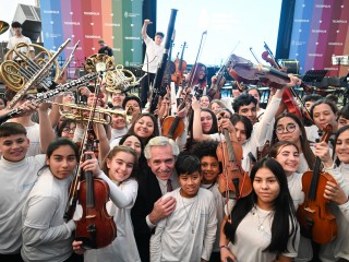 El presidente encabezó el cierre del Encuentro Federal de Orquestas Infantiles y Juveniles de Argentina en Tecnópolis
