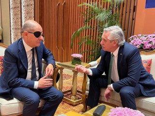 El presidente se reunió con el primer ministro de Arabia Saudita y el canciller federal de Alemania, Olaf Scholz