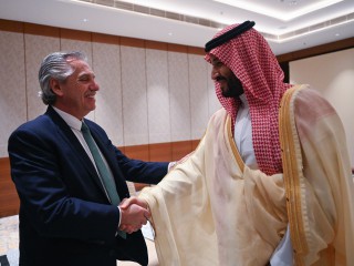 El presidente se reunió con el primer ministro de Arabia Saudita y el canciller federal de Alemania, Olaf Scholz