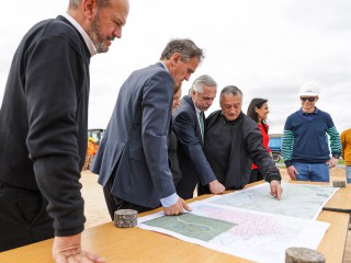 El presidente recorrió las obras de transformación en autopista de la Ruta Nacional N°3