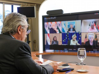 El presidente destacó el acuerdo alcanzado entre Israel y Hamas en la Cumbre del G20