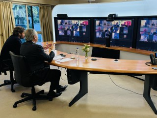 El presidente dialogó con familiares de las y los argentinos secuestrados por el Grupo Hamas