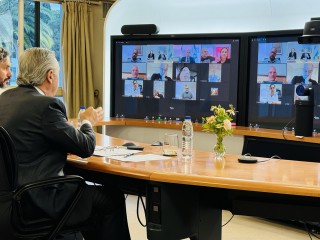 El presidente dialogó con familiares de las y los argentinos secuestrados por el Grupo Hamas