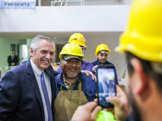El presidente recorrió las obras del primer edificio propio de la Universidad Nacional de las Artes en el barrio de La Boca
