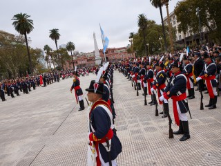 Historic Changing of the Guard with the Regiments of Grenadiers, Patricios and General Iriarte in Plaza de Mayo