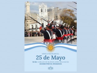 25 de Mayo: acto conmemorativo en el Cabildo junto al Presidente y el Regimiento de Patricios