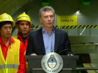 El presidente Mauricio Macri inauguró la Estación Santa Fe del Subte Línea H