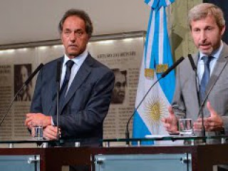 Rogelio Frigerio y Daniel Scioli brindaron una conferencia de prensa en Casa Rosada